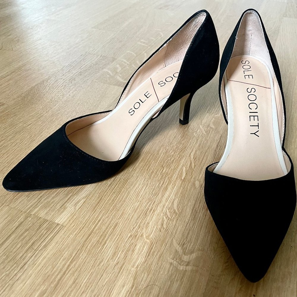 Sole Society Black D'Orsay Pumps (Size 7) (NEW)
